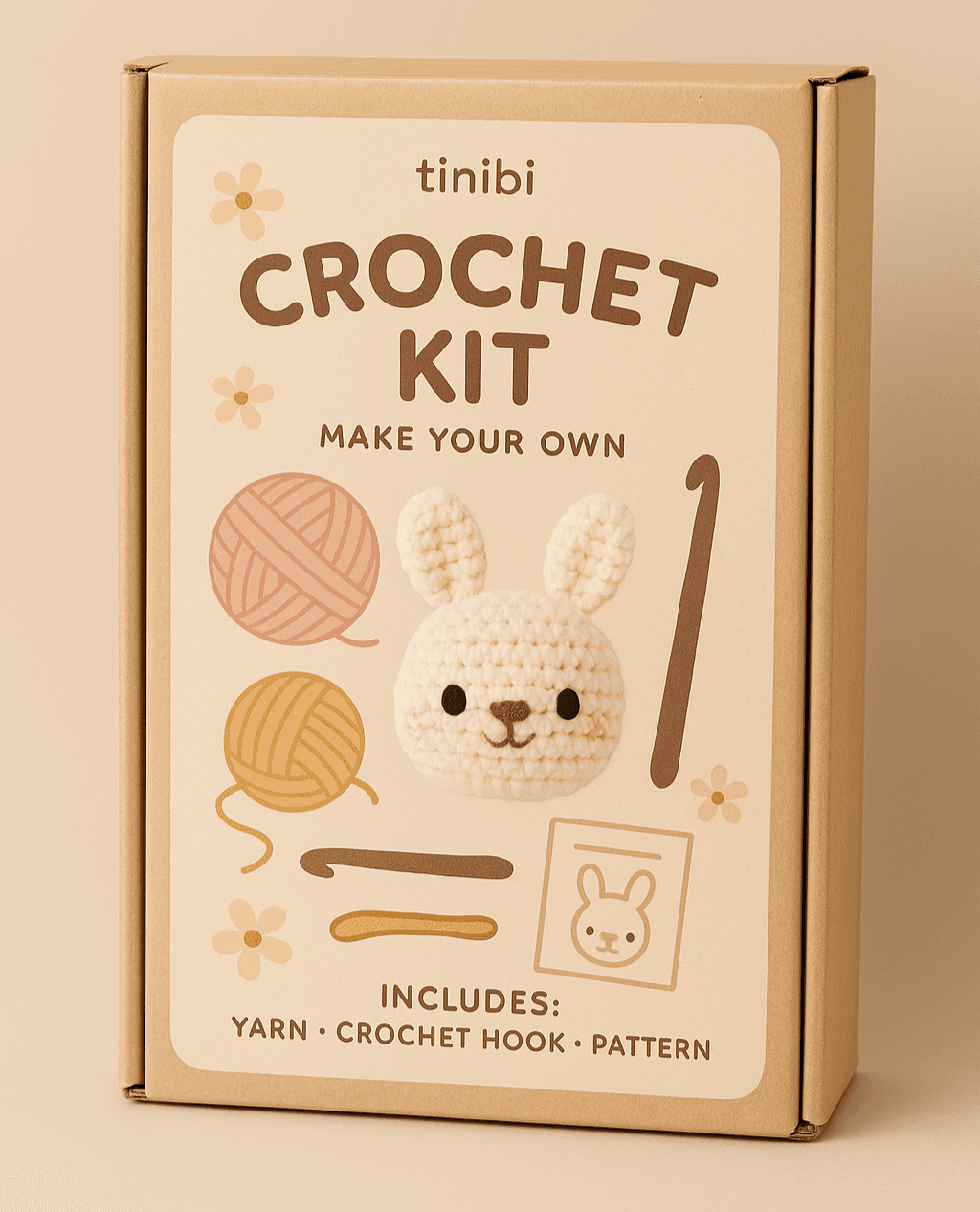 🧵 Tinibi Crochet Kit – Make Your Own! Rabbit